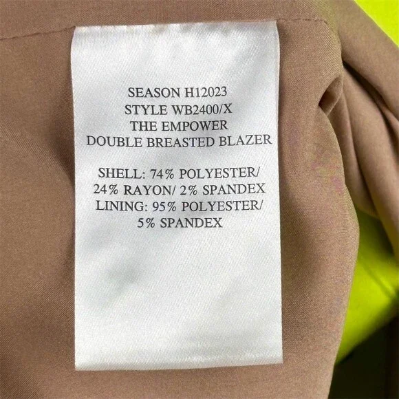 Wildfang The Empower Blazer Womens Neon Lime Green Double Breasted Long - Picture 8 of 9